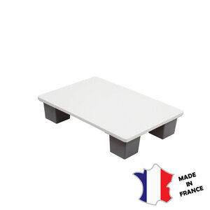 GILAC Quart palette agréée contact alimentaire | 400(l)x600x120mm | blanc
