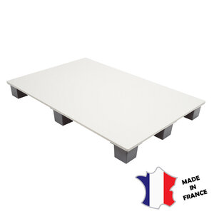 GILAC Palette agréée contact alimentaire | 1200(l)x800x120mm | blanc