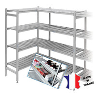 Etagère alu 2 echelles Hauteur 1700mm 770x375mm