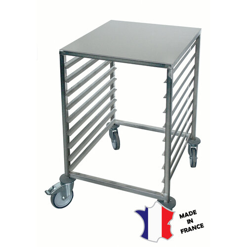 Sofinor Echelle à plaques | Inox | 9 etages | 468(l)615x915mm | roulettes chape zinguée Sofinor Echelle à plaques | Inox | 9 etages | 468(l)615x915mm | roulettes chape zinguée