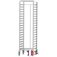 Echelle à plaques  ou filets| Inox | 20 etages | 465(l)812x1775mm | roulettes chape zinguée