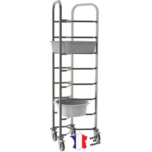 Sofinor Echelle boulangère | pour plaques ou filets | a bacs 8 niveaux | (604/323)(l)x394x1820mm