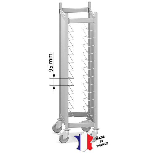 Sofinor Chariot cafétéria | Inox | stockage/débarrassage | 12 niveaux |505(l)x680x1680mm