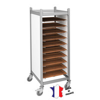 Chariot cafétéria | Inox | stockage/débarrassage | 24 niveaux |665(l)x910x1680mm