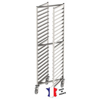 Chariot echelles à glissières | Inox | 20 niveaux | GN 1/1 | roulettes polyamide 386(l)x552x1797mm
