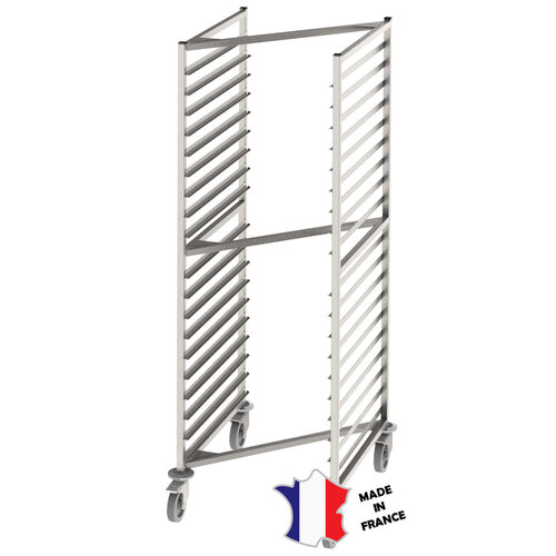 Sofinor Chariot echelles à glissières | Inox | 20 niveaux | GN 2/1 | roulettes polyamide 588(l)x672x1797mm Sofinor Chariot echelles à glissières | Inox | 20 niveaux | GN 2/1 | roulettes polyamide 588(l)x672x1797mm