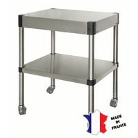 Table | Inox | 1 étagère basse régable | avec vérins réglables | 625(l)x500x850mm