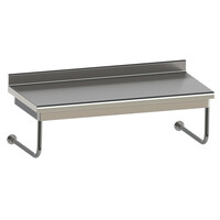 Table à dosseret suspendue rayonnee | Inox | 1000(l)x600mm