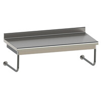 Table à dosseret suspendue rayonnee | Inox | 1000(l)x700mm