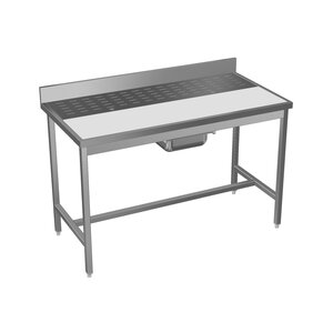 Sofinor Table tradition de dessouvidage mixte | Inox | Grille inox + plaque poly | 1400(l)x700x900mm
