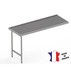Sofinor Table de glissement simple | Inox | piètement rond dia 38mm démontable 2 pieds | 600(l)x600mm