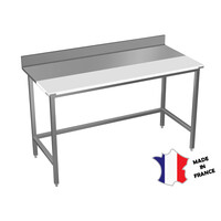 Table mixte de découpe | centrale | à dosseret porte-couteaux | 1000(l)x700x900mm