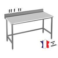 Table mixte de découpe | centrale | à dosseret porte-couteaux | dessus polyethylene | 1000(l)x700x900mm