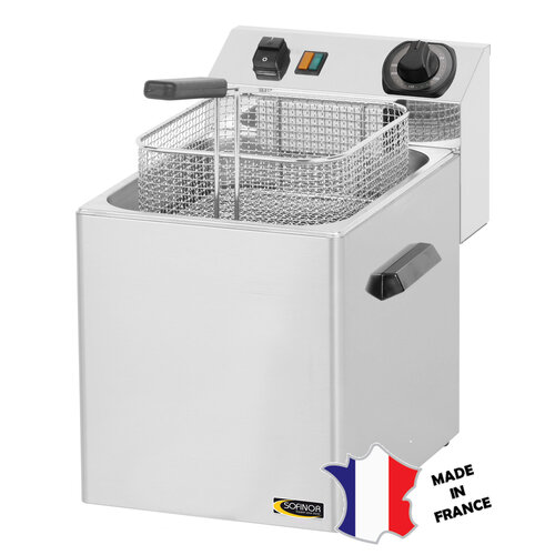 Sofinor Friteuse électrique de table | 8 litres | 3kW | 270(l)x300x420mm | sans robinet de vidange Sofinor Friteuse électrique de table | 8 litres | 3kW | 270(l)x300x420mm | sans robinet de vidange