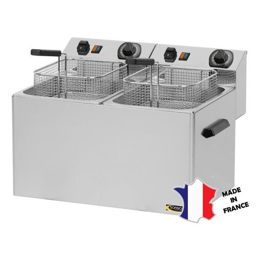 Sofinor Friteuse électrique de table | 2x 8 litres | 2x 3kW | 540(l)x300x420mm | sans robinet de vidange Sofinor Friteuse électrique de table | 2x 8 litres | 2x 3kW | 540(l)x300x420mm | sans robinet de vidange