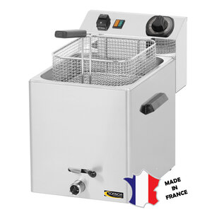 Sofinor Friteuse électrique de table | 8 litres | 3kW | 270(l)x370x420mm | avec robinet de vidange Sofinor Friteuse électrique de table | 8 litres | 3kW | 270(l)x370x420mm | avec robinet de vidange