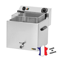 Friteuse électrique de table | 10 litres | 3kW | 360(l)x370x420mm | avec robinet de vidange