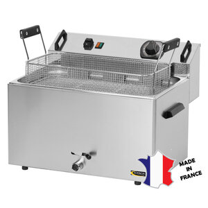 Sofinor Friteuse électrique à beignets | 16 litres | 540(l)x370x450mm | avec robinet | 380V | 9kW Sofinor Friteuse électrique à beignets | 16 litres | 540(l)x370x450mm | avec robinet | 380V | 9kW