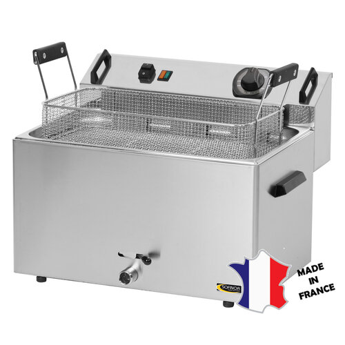 Sofinor Friteuse électrique à beignets | 16 litres | 540(l)x370x450mm | avec robinet | 380V | 9kW Sofinor Friteuse électrique à beignets | 16 litres | 540(l)x370x450mm | avec robinet | 380V | 9kW