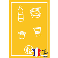 Panneau affichage décor | "déchets alimentairs" | avec découpe
