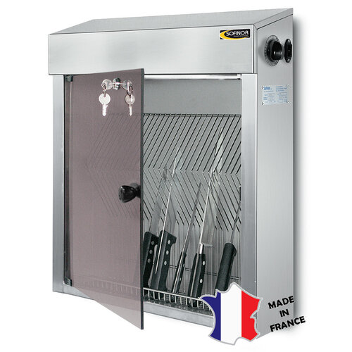 Sofinor Armoire Desinfection | 25 Couteaux | 580(l)x150x646mm | avec Panier