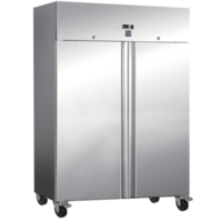 Réfrigérateur | Portes Double | Inox | 1200 L | 2x 2/1 GN | 4 roues | 1340x800x (H) 2010mm