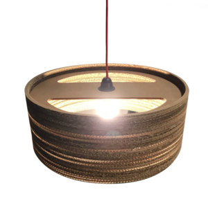 Cardboard Cylinder Hanging Lamp (Size L)
