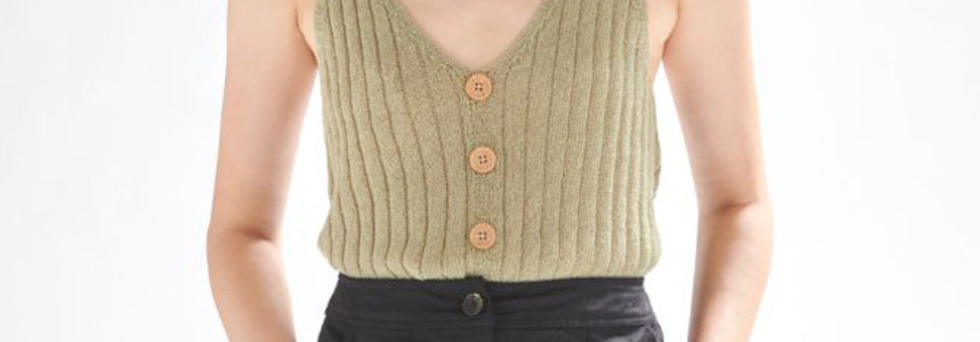 Bryndis knitted top Moss