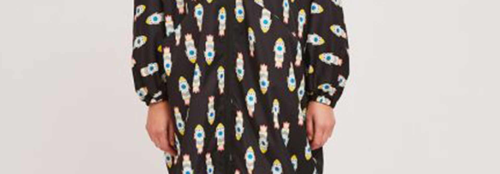 Space warrior oversized parka Rocket Black