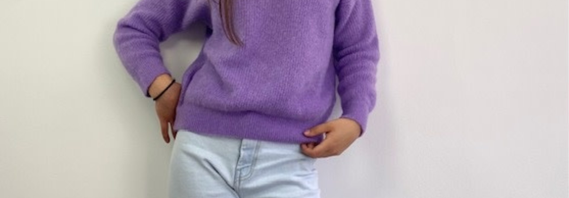 Louna v-neck knitted pull Lila