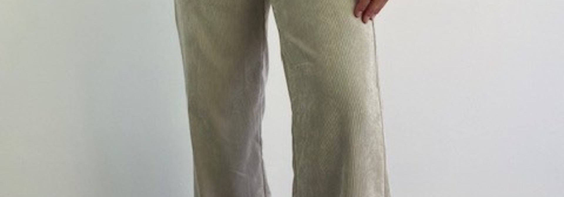 Charro corduroy wide pant Beige