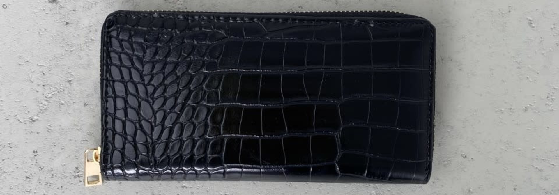 Thylin croco wallet Black