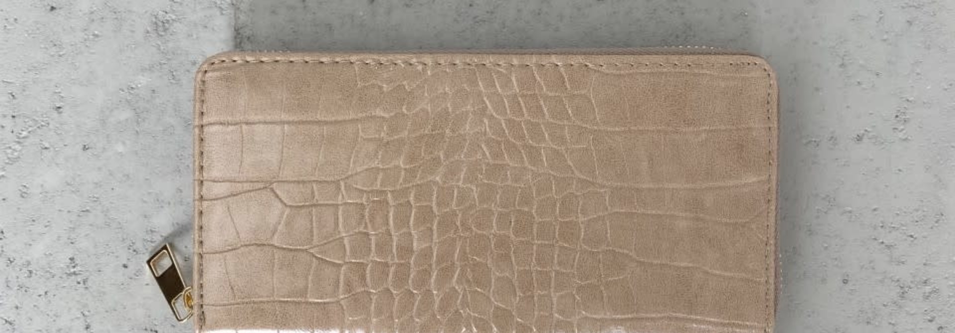 Thylin croco wallet Beige