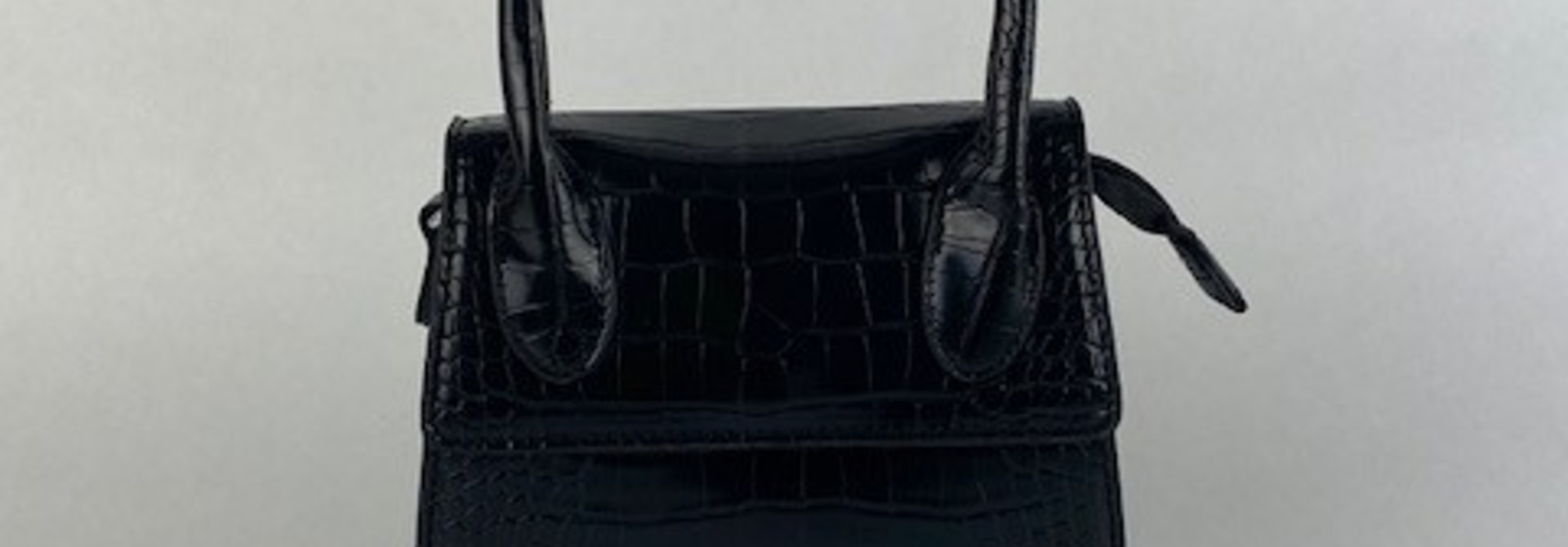 Minou little croco bag Black