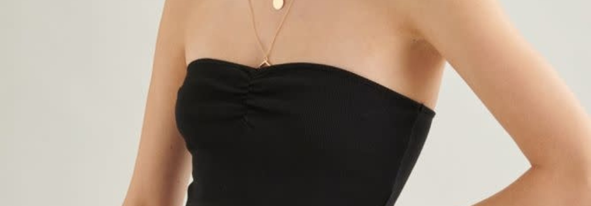 Sunny bandeau top Black