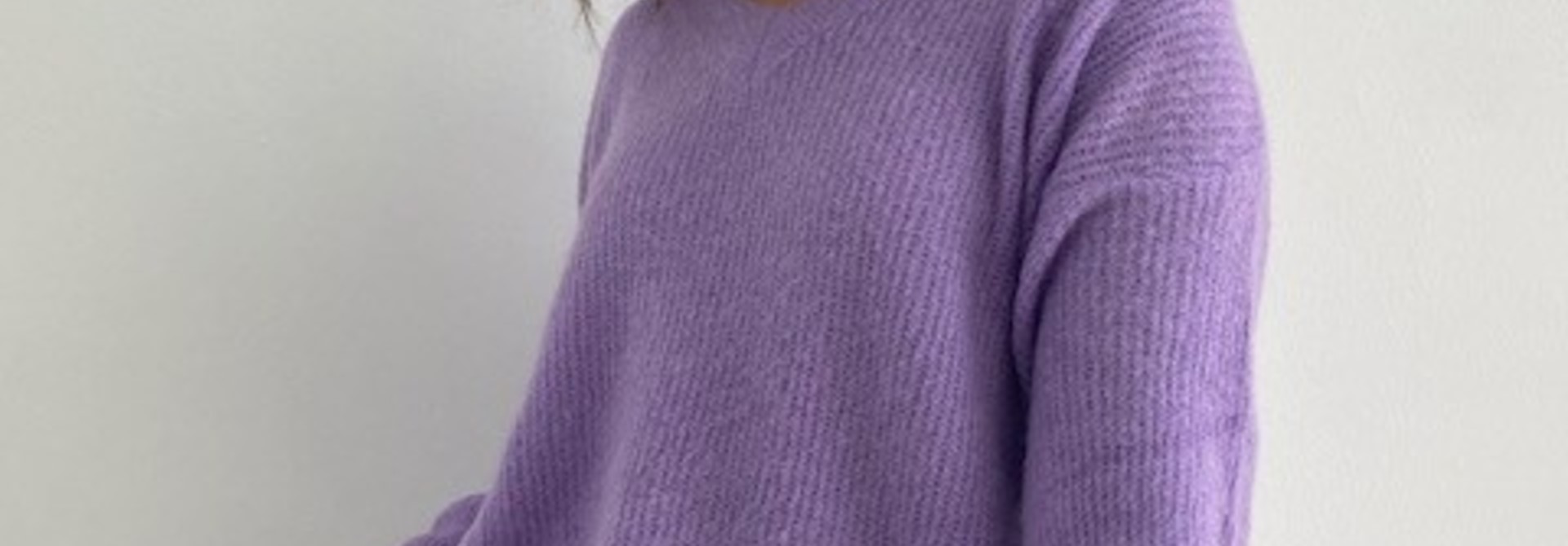 Louna v-neck knitted pull Lila