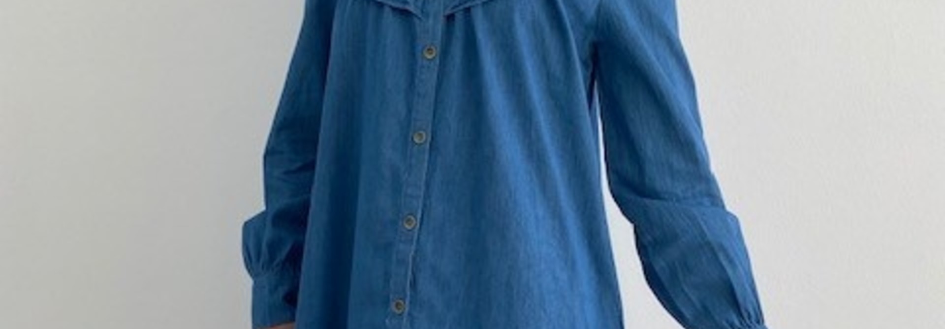 Charissa ruches dress Denim