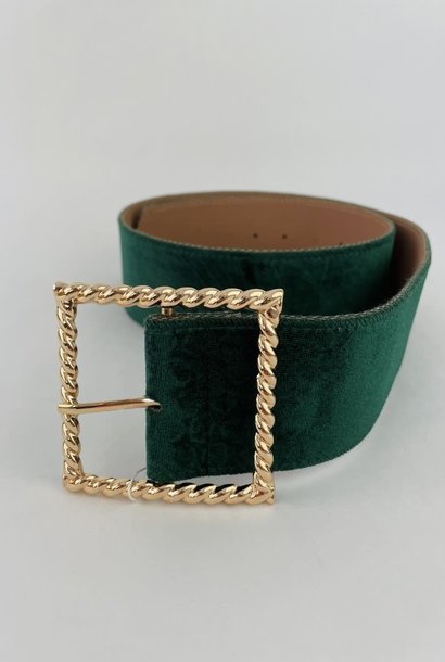 Ebony velvet statement belt Pine