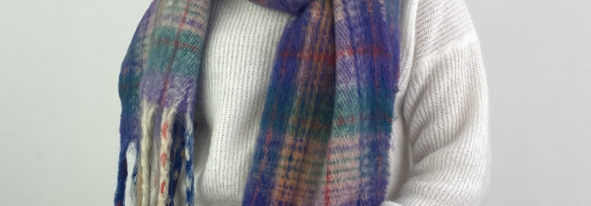 Willow checkered scarf Lila