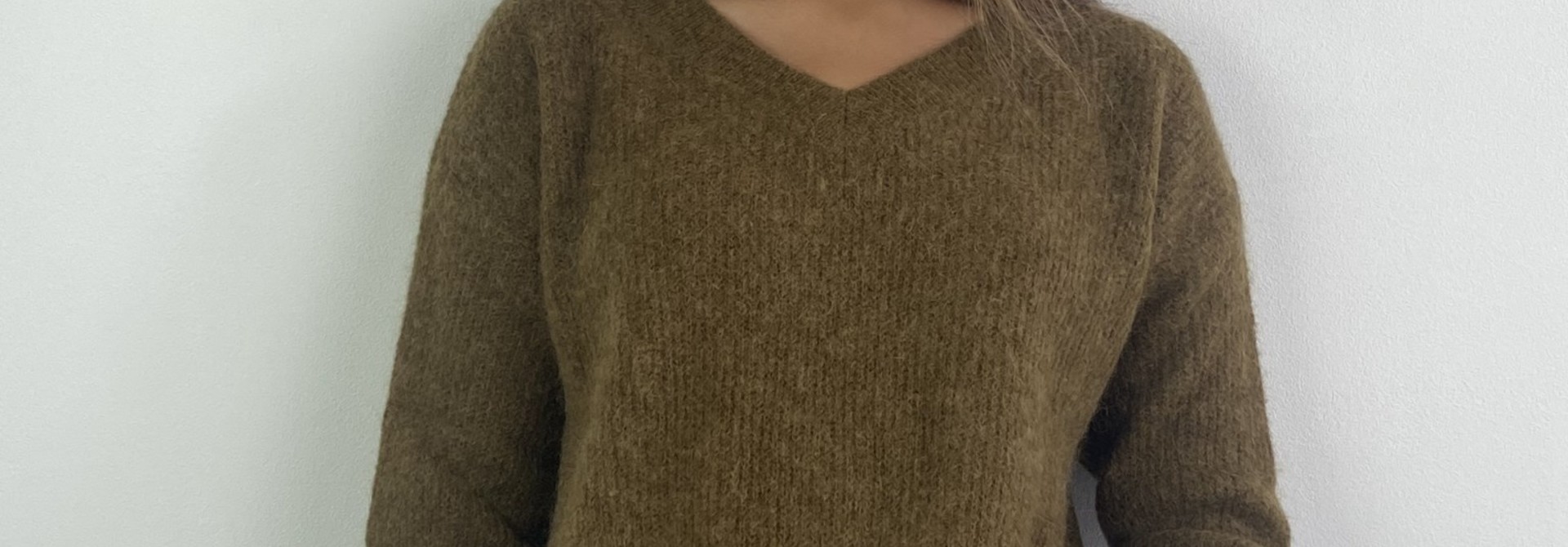 Louna v-neck knitted pull Bronze