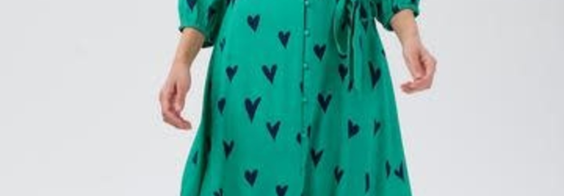 Courtney midi dress Green Hearts