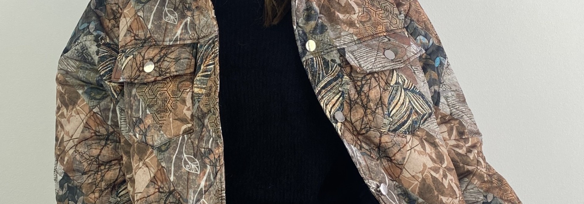 Kajsa padded lightweight oversized jacket Camel