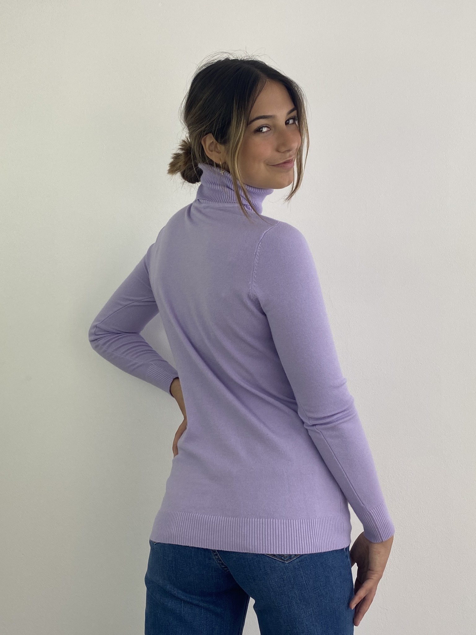 Okki essential turtleneck Lila 