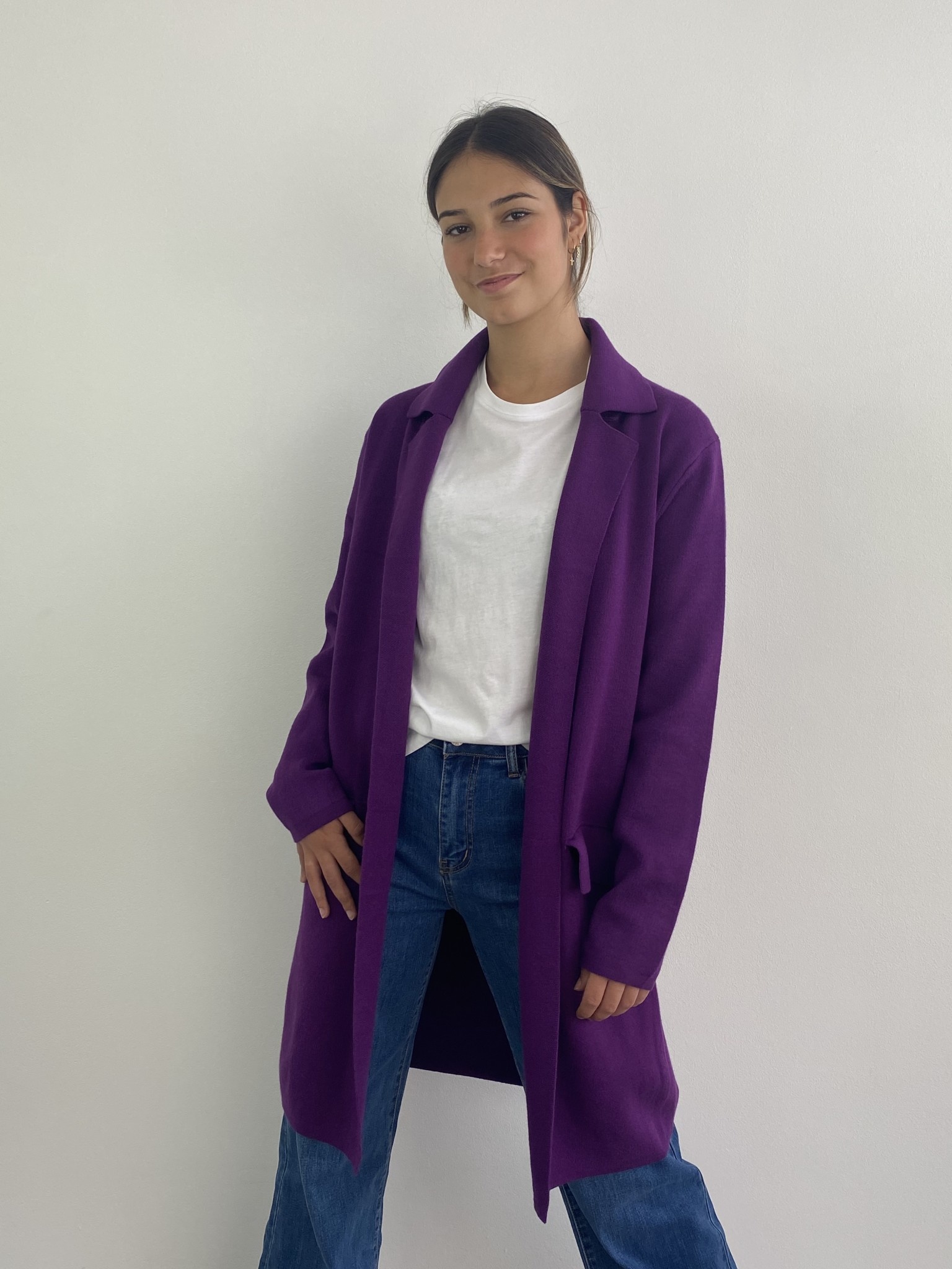 Marrit knitted jacket Purple-1