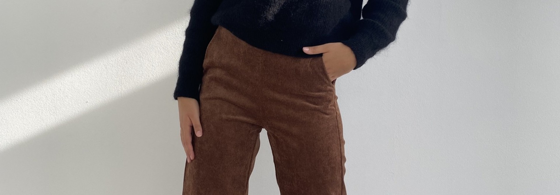 Charro corduroy wide pant Chocolate