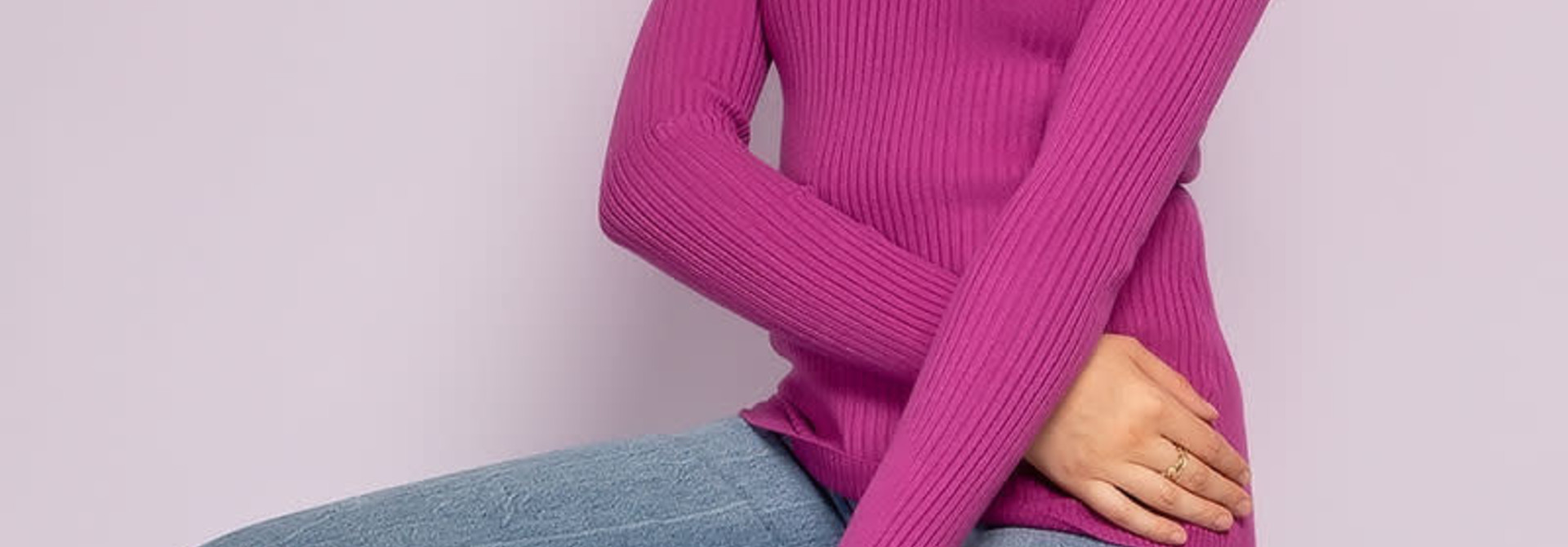 Chevelle viscose ribbed turtleneck Mauve