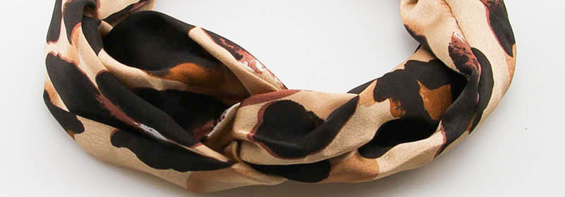 Morley satin hairband Leopard Naturelle