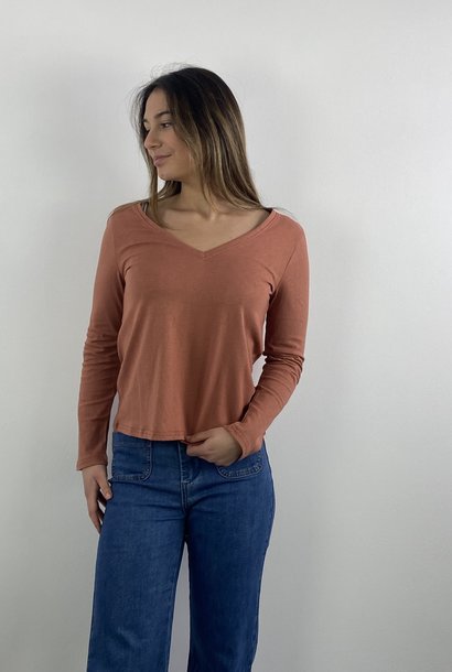 Vevé sparkling basic t-shirt Old Rose