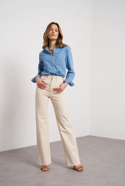 Barbara straight hw wide jeans Naturelle