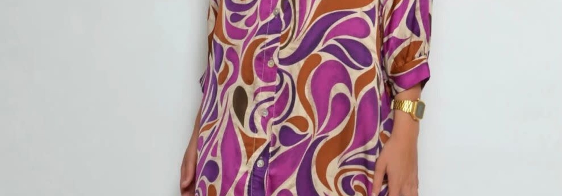 Eki silk viscose shirtdress Viola